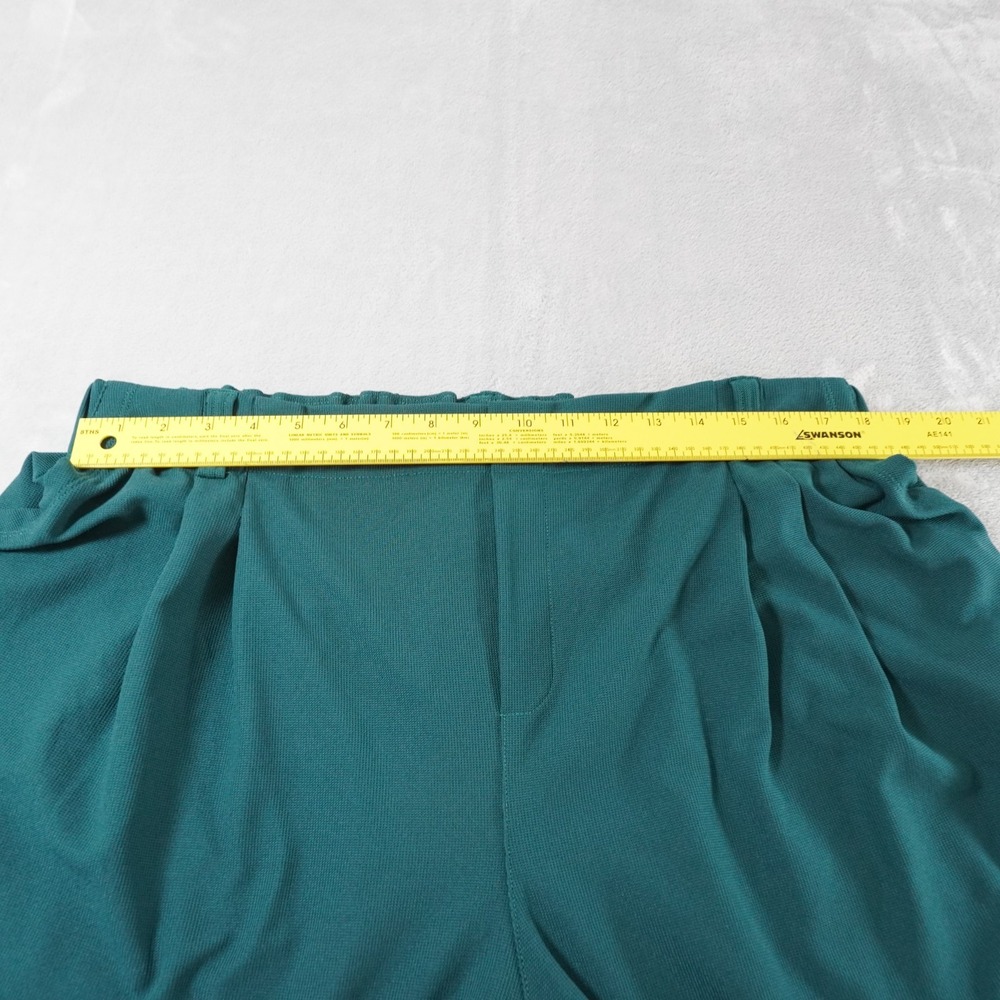 Halara Wide Leg High Waist Work Pants Womens XL Teal Green Waffle Stretch Casual - Picture 6 of 12